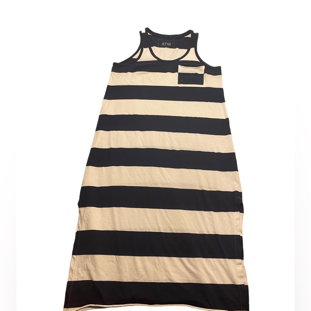ATM midi sleeveless pima cotton dress, gently worn, no stains, size M, $65